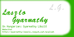 laszlo gyarmathy business card