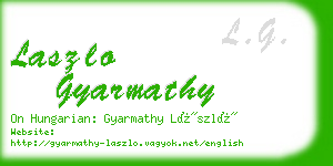 laszlo gyarmathy business card